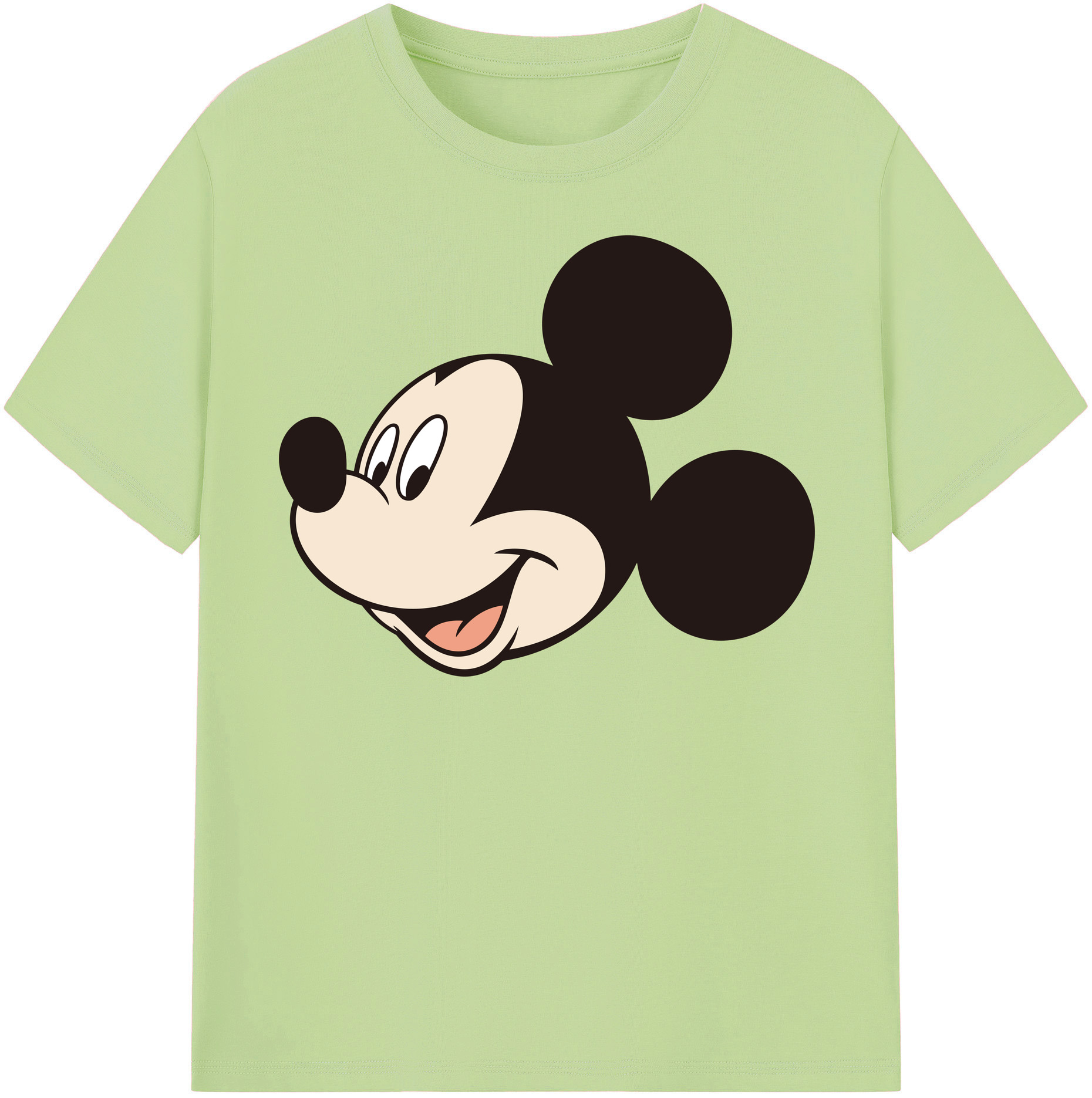 （画像用） ミッキーマウス Mickey Mouse 綿100％半袖Tシャツ（フロントプリント）